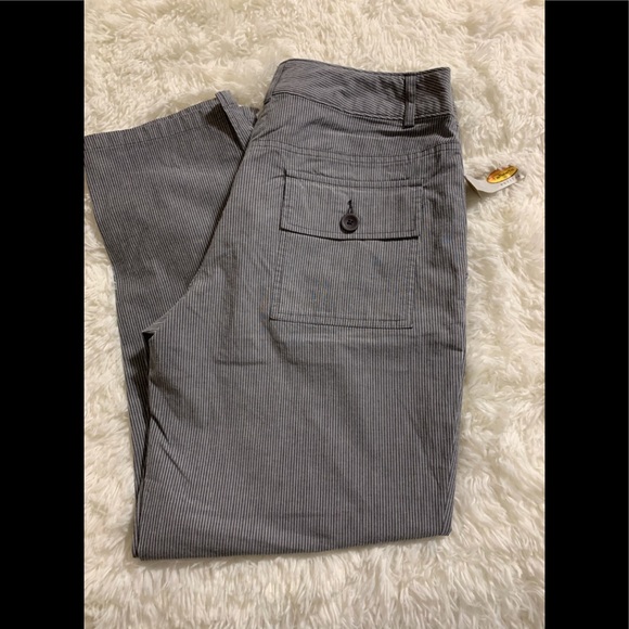 Talbots Petites Blue and White Ankle Pants 4P - Picture 2 of 3